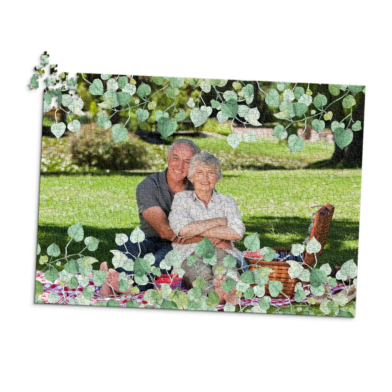 Nature Leaf Overlay Photo Puzzle - 1000 piece