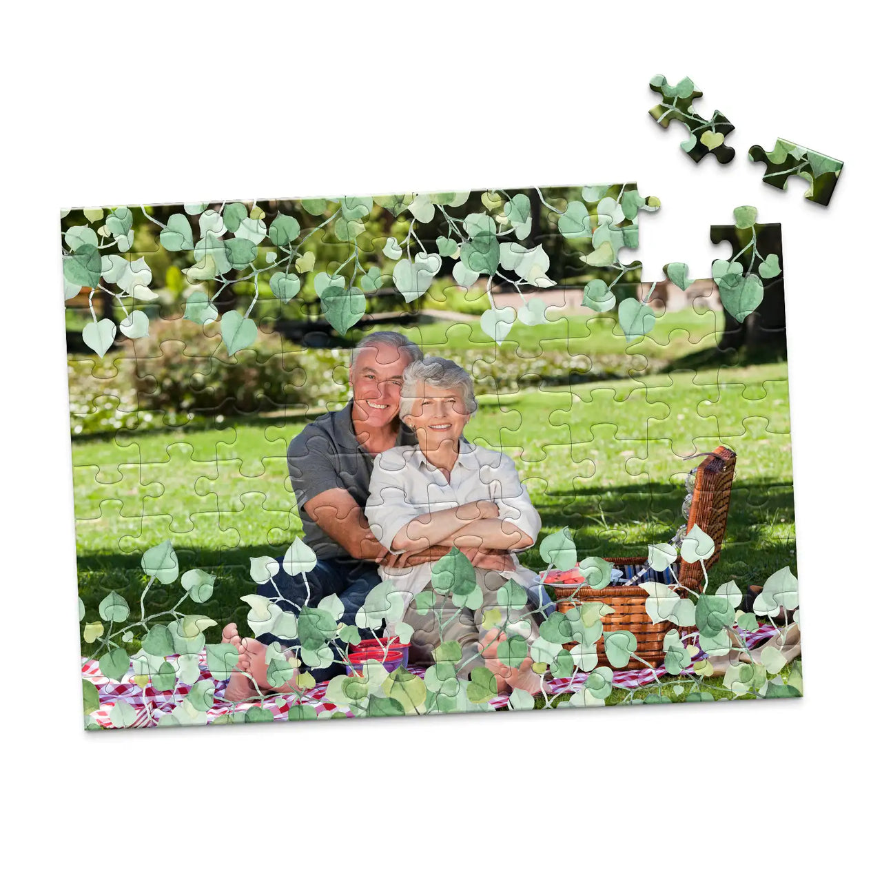 Nature Leaf Overlay Photo Puzzle - 100 piece