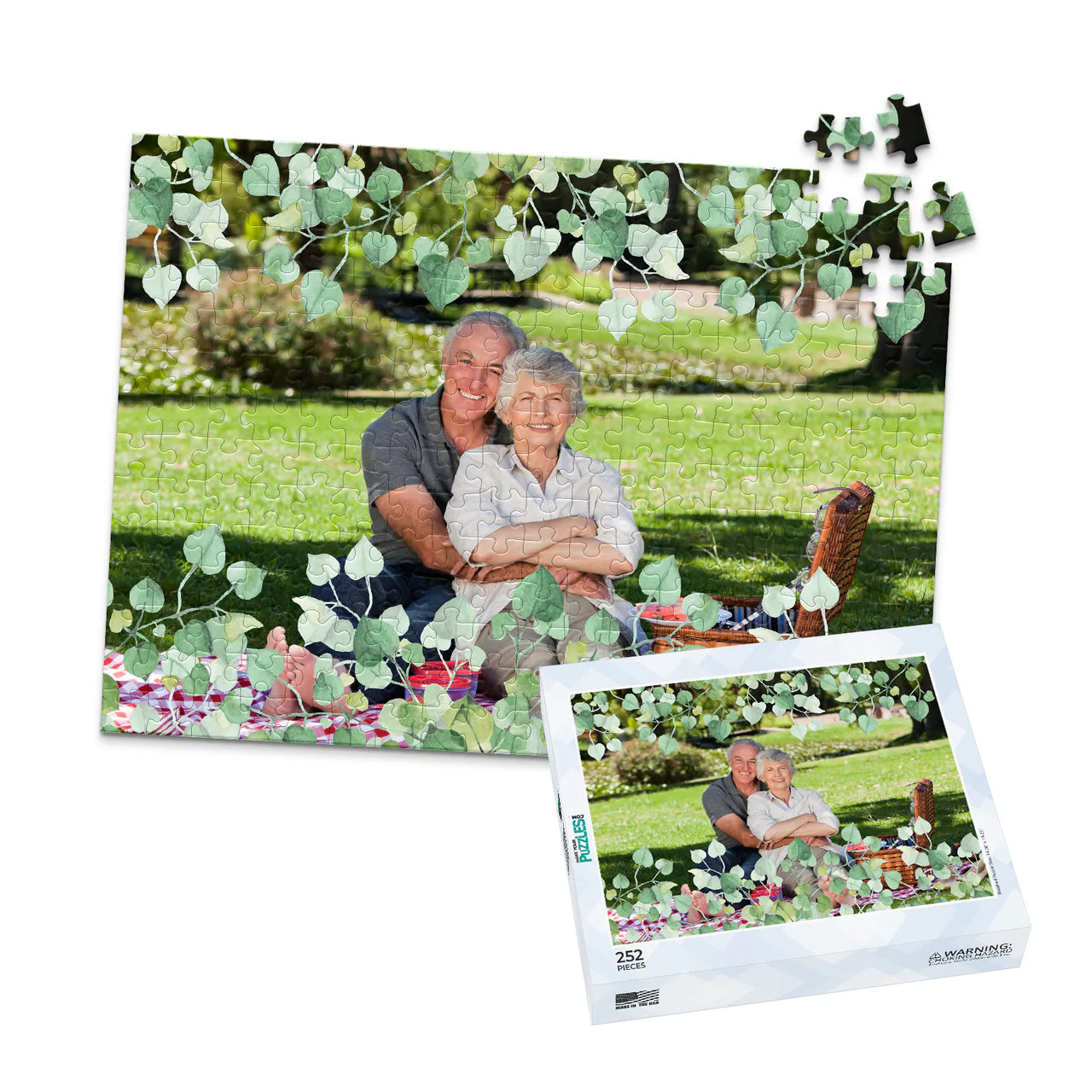 Nature Leaf Overlay Photo Puzzle - 100 piece and box