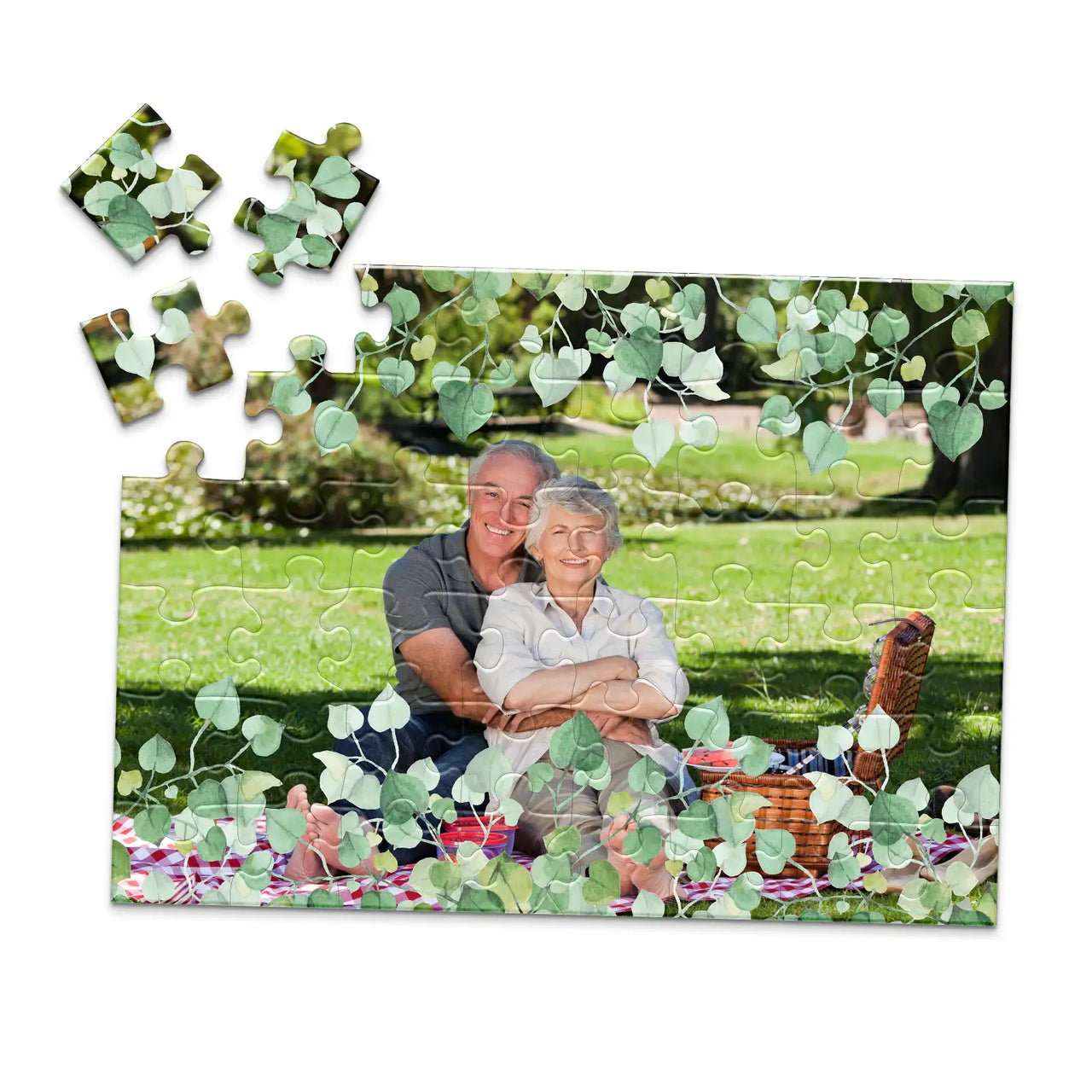 Nature Leaf Overlay Photo Puzzle - 48 piece