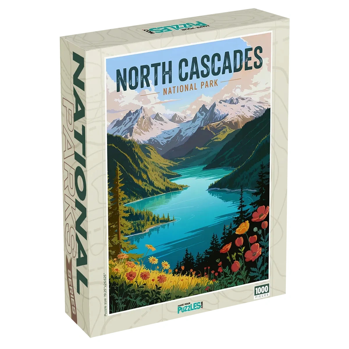 North Cascades National Park 1000 piece puzzle box by MakeYourPuzzles
