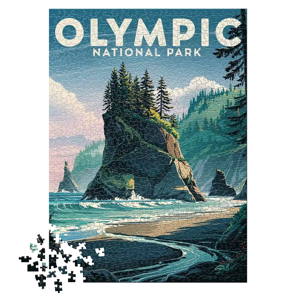 Olympic National Park Coastal 1000 piece puzzle by MakeYourPuzzles