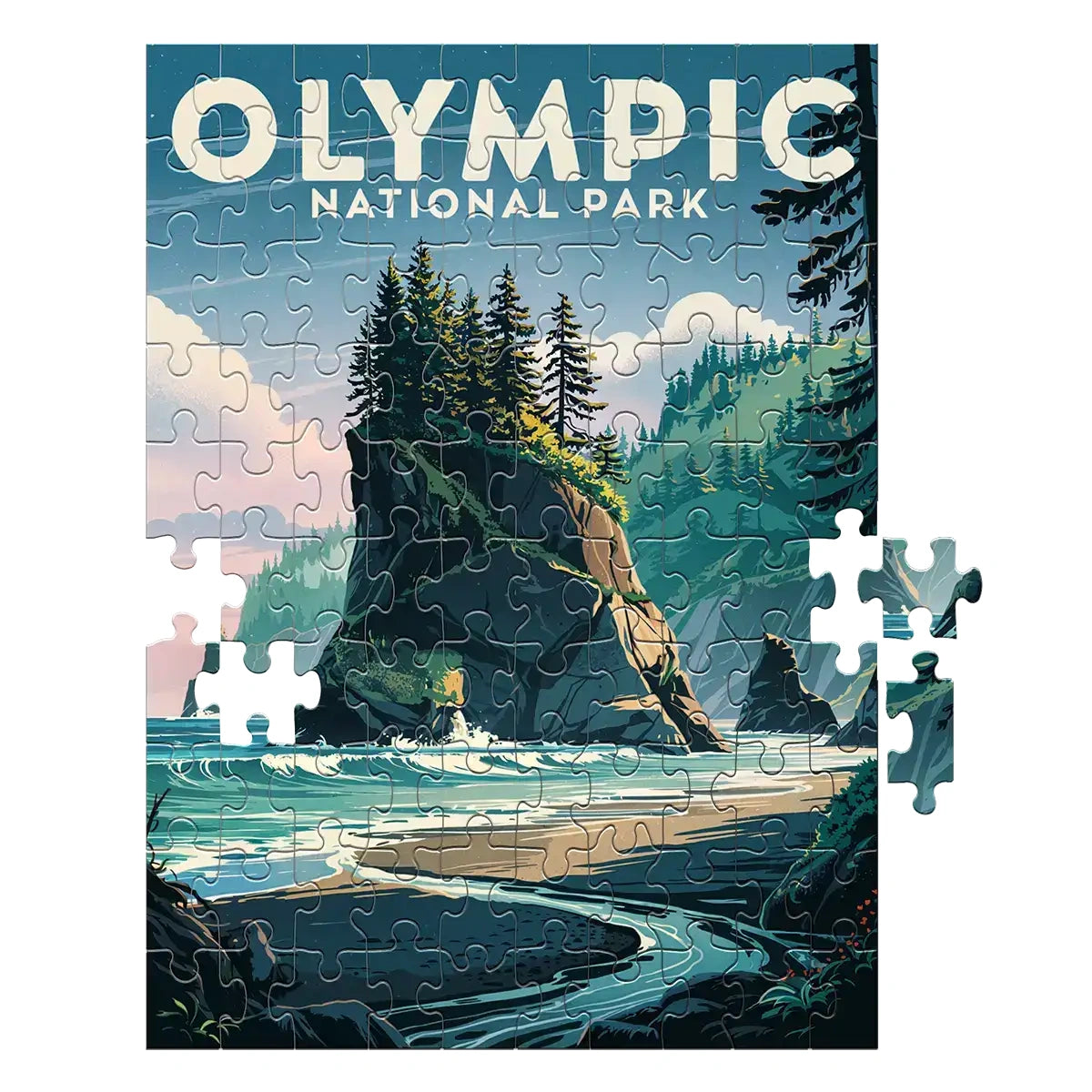 Olympic National Park Coastal 100 piece puzzle by MakeYourPuzzles