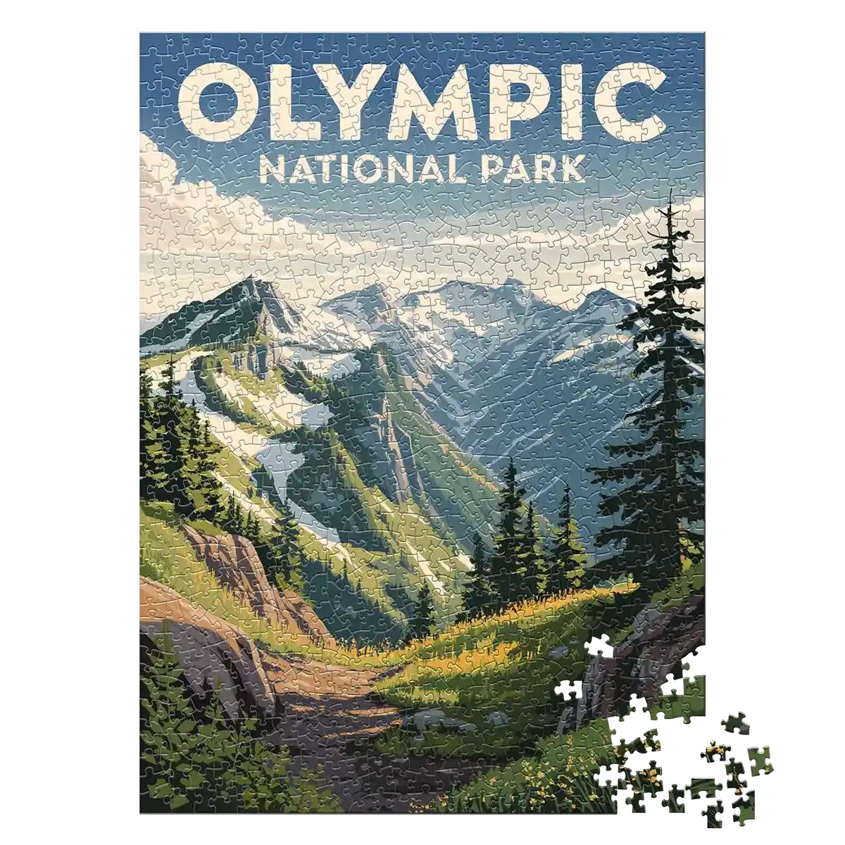 Olympic National Park Hurricane Ridge 1000 piece jigsaw puzzle by MakeYourPuzzles