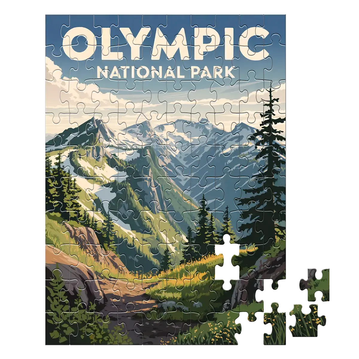 Olympic National Park Hurricane Ridge 100 piece puzzle by MakeYourPuzzles
