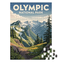 Thumbnail for Olympic National Park Hurricane Ridge 500 piece puzzle by MakeYourPuzzles