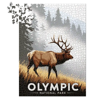 Thumbnail for Olympic National Park Roosevelt Elk 1000 piece puzzle by MakeYourPuzzles