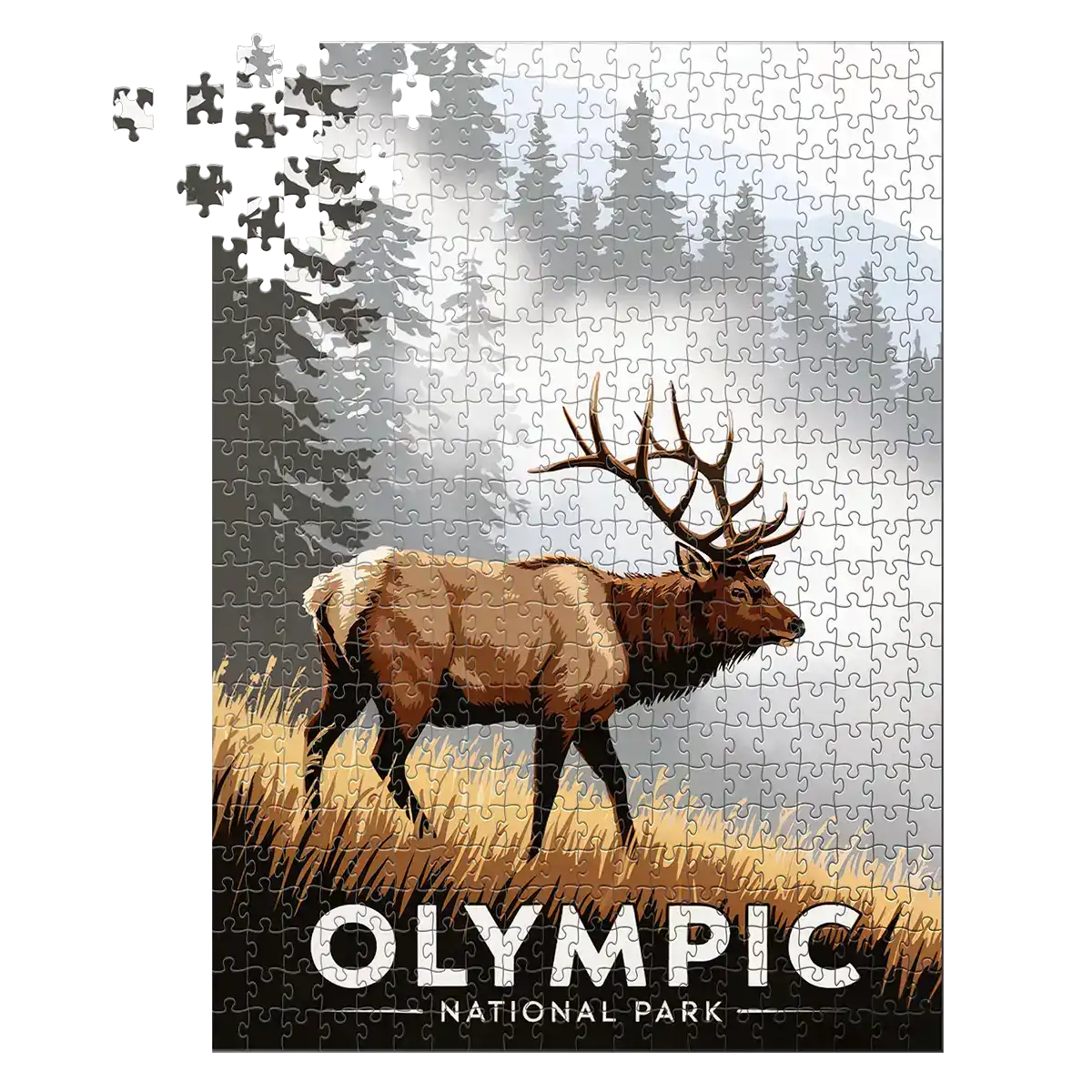 Olympic National Park Roosevelt Elk 500 piece puzzle by MakeYourPuzzles