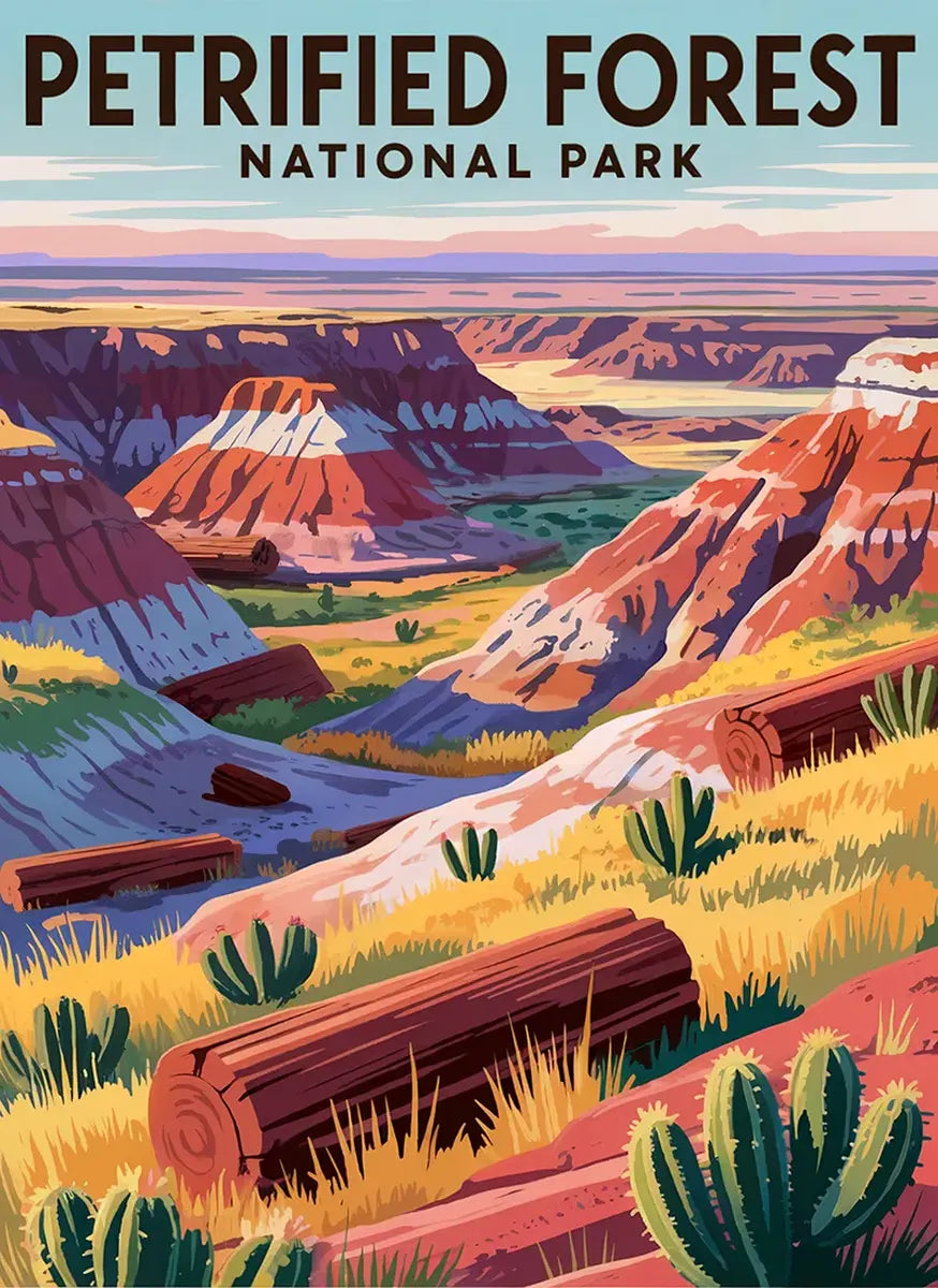 Petrified Forest National Park Puzzle WPA Style by MakeYourPuzzles