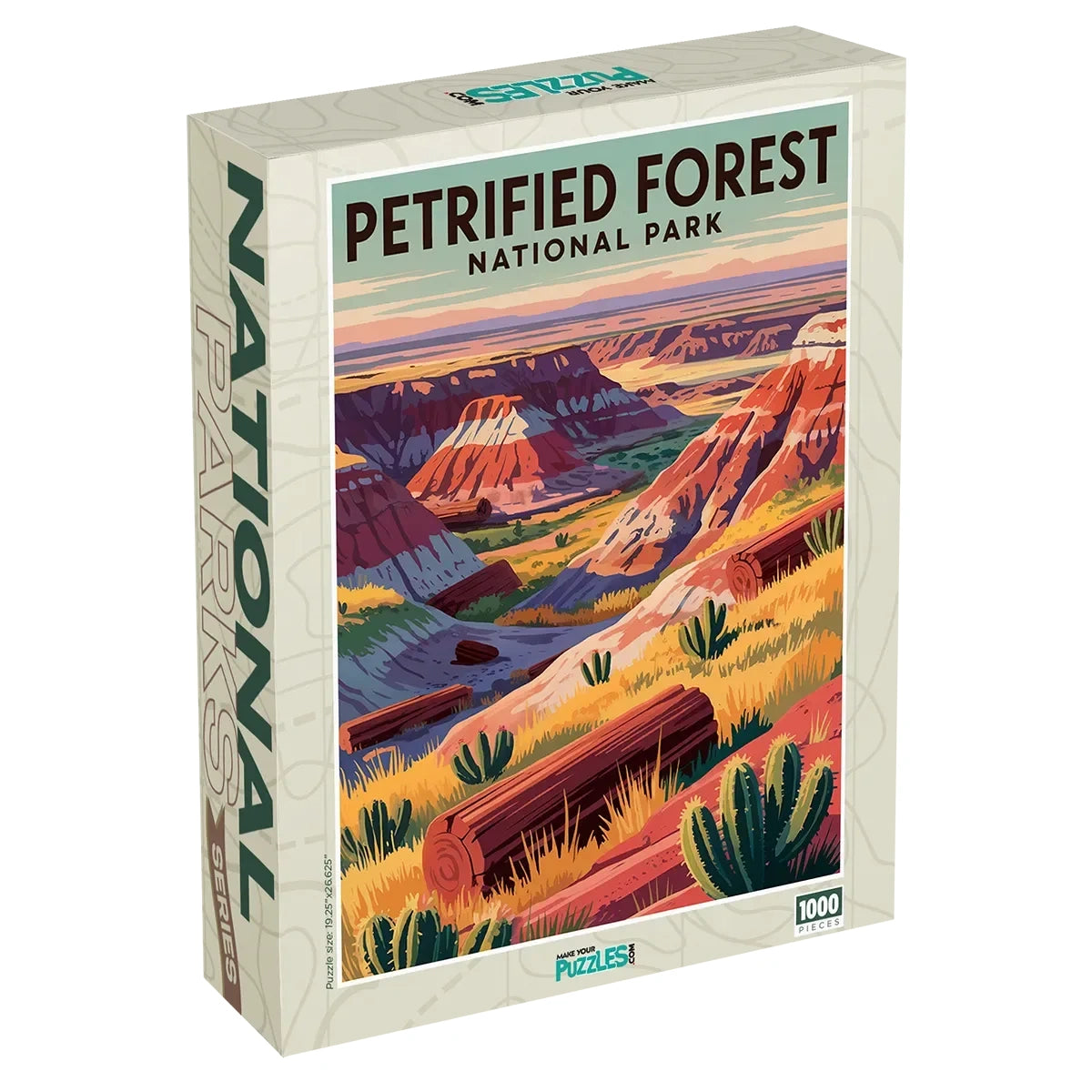 Petrified Forest National Park 1000 piece puzzle box by MakeYourPuzzles