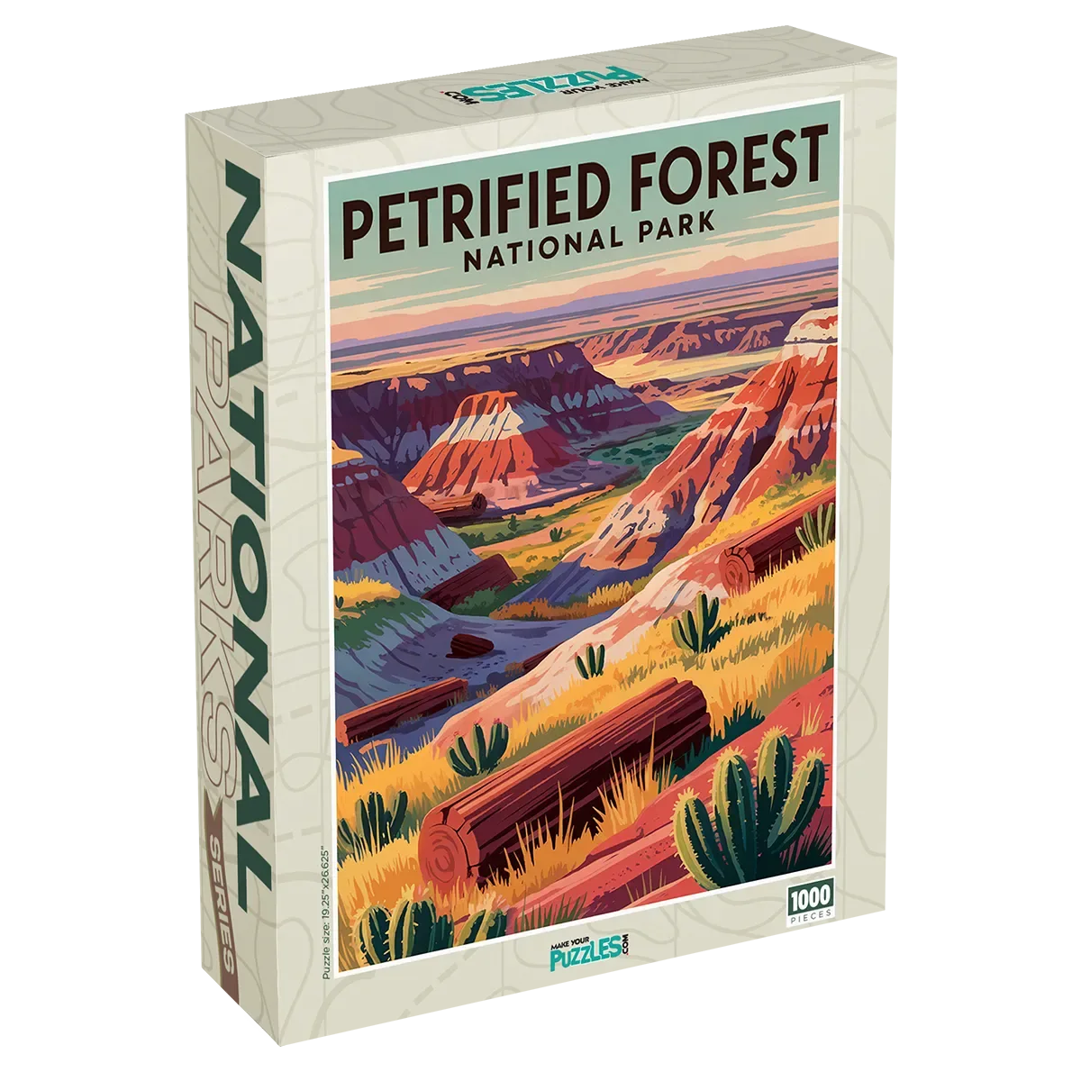 Petrified Forest National Park 1000 piece puzzle box by MakeYourPuzzles