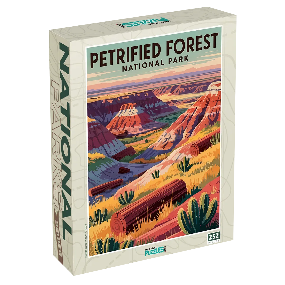 Petrified Forest National Park 252 piece puzzle box by MakeYourPuzzles