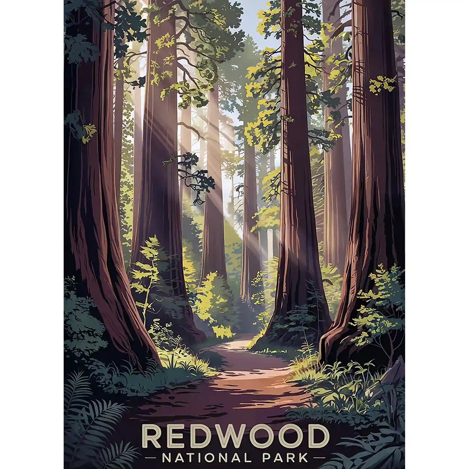 Redwood National Park Puzzle by MakeYourPuzzles | Premium Quality Jigsaw Puzzles made in the USA