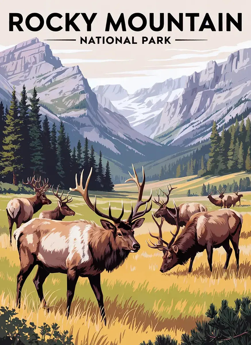 Rocky Mountain National Park Puzzle Elk Herd by MakeYourPuzzles