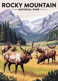 Thumbnail for Rocky Mountain National Park Puzzle Elk Herd by MakeYourPuzzles