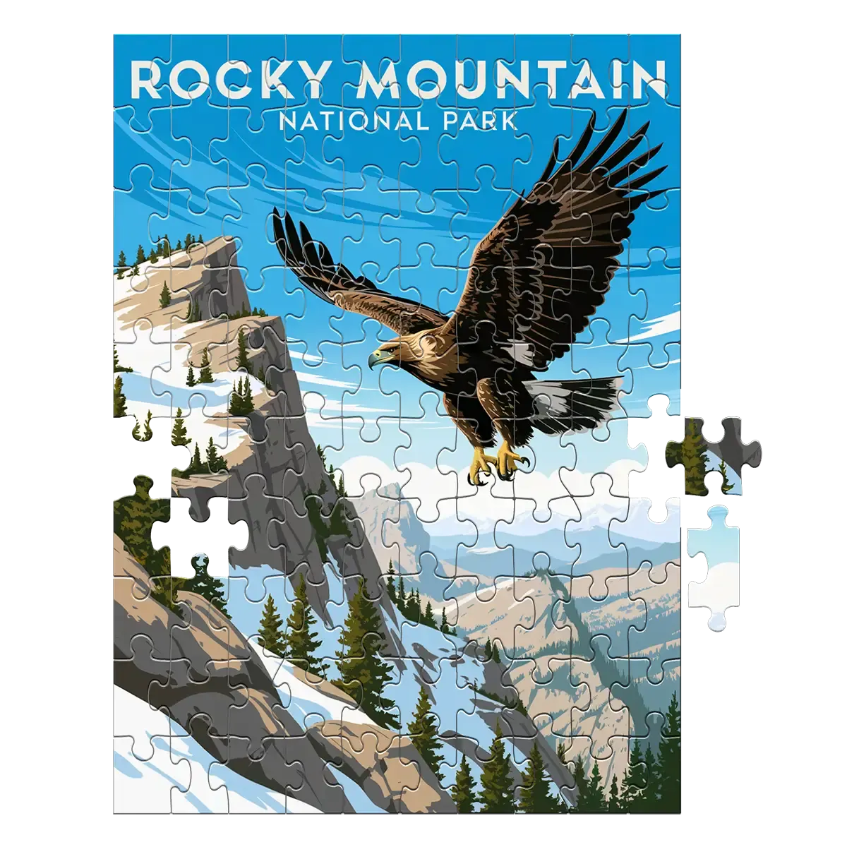 Rocky Mountain National Park Eagle 100 piece puzzle by MakeYourPuzzles
