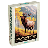 Thumbnail for Rocky Mountain National Park Elk 100 piece puzzle box by MakeYourPuzzles