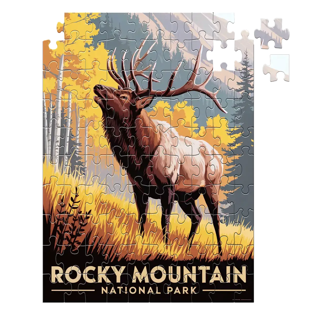 Rocky Mountain National Park Elk 100 piece puzzle by MakeYourPuzzles