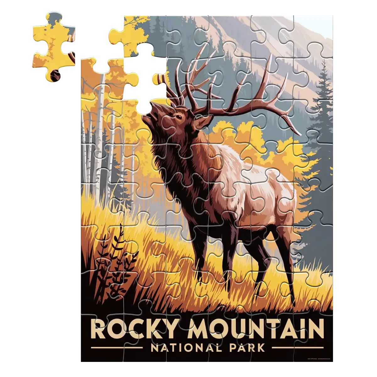 Rocky Mountain National Park Elk 48 piece puzzle by MakeYourPuzzles