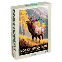 Thumbnail for Rocky Mountain National Park Elk 500 piece puzzle box by MakeYourPuzzles