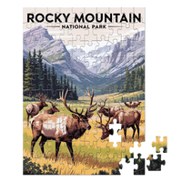 Thumbnail for Rocky Mountain National Park Elk Herd 100 piece puzzle by MakeYourPuzzles