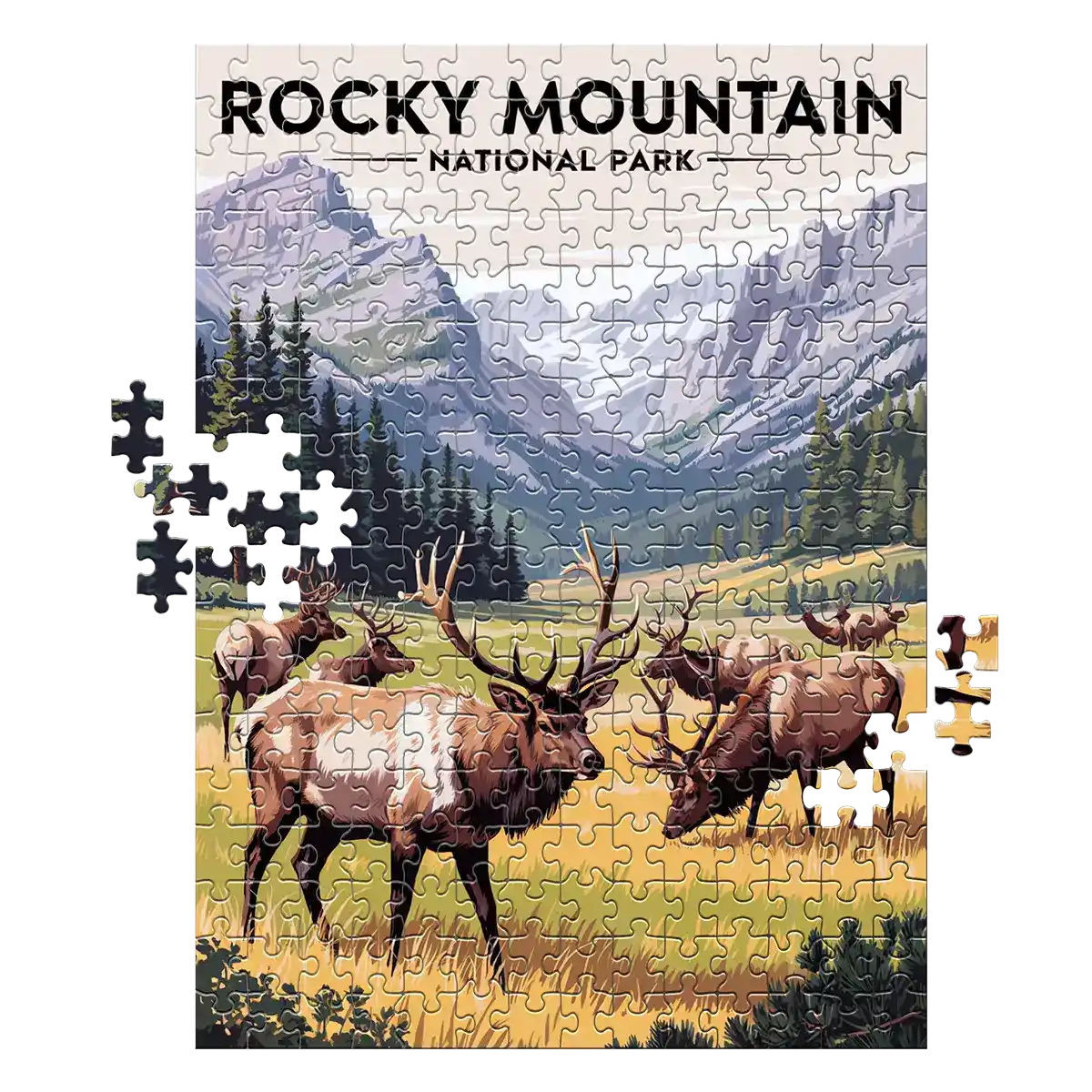 Rocky Mountain National Park Elk Herd 252 piece puzzle by MakeYourPuzzles