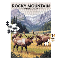 Thumbnail for Rocky Mountain National Park Elk Herd 252 piece puzzle by MakeYourPuzzles