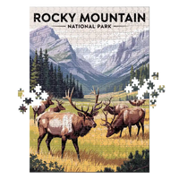 Thumbnail for Rocky Mountain National Park Elk Herd 500 piece puzzle by MakeYourPuzzles