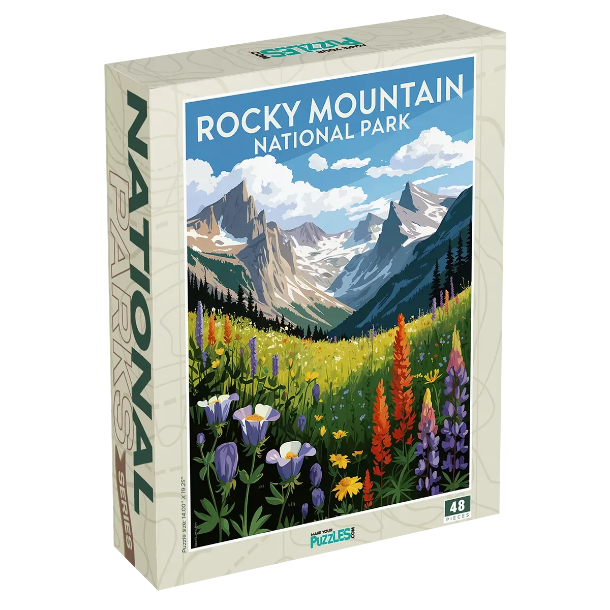 Rocky Mountain National Park Flowers 48 piece puzzle box by MakeYourPuzzles
