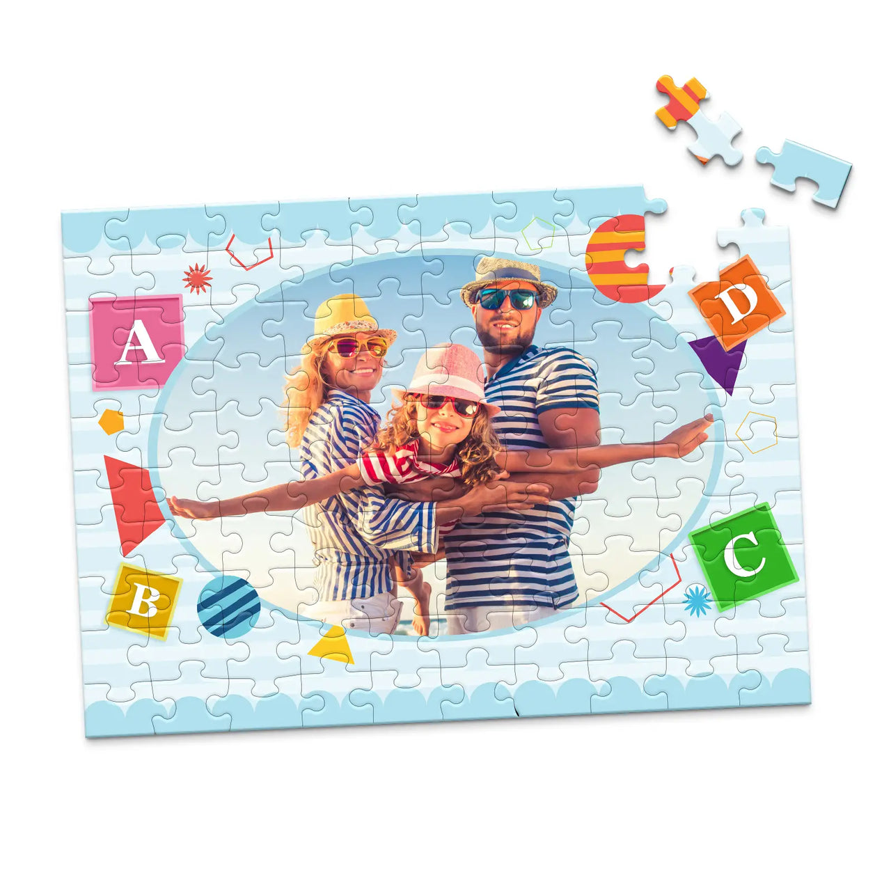 Summer Beach Blocks Photo Puzzle - 100 piece