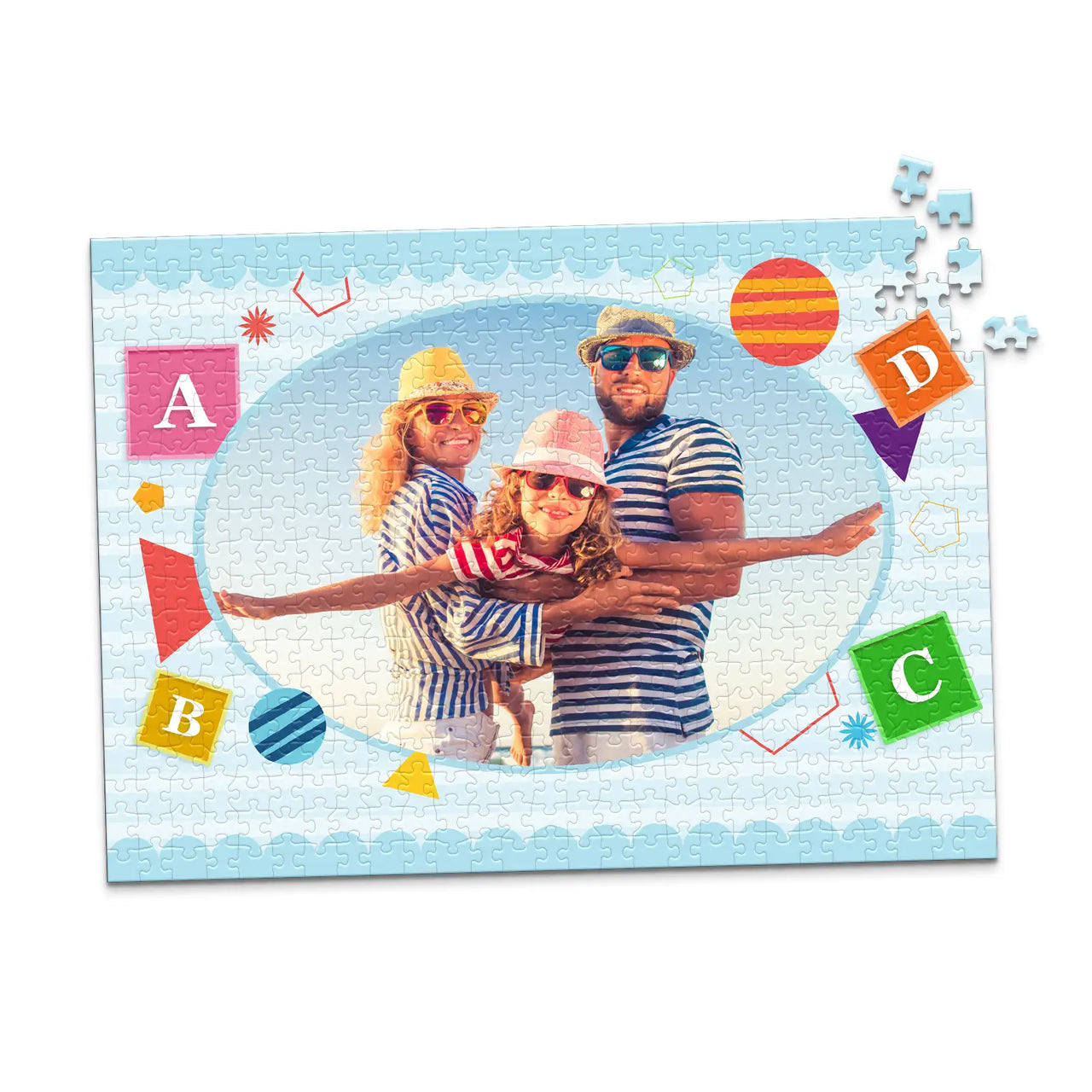 Summer Beach Blocks Photo Puzzle - 500 piece