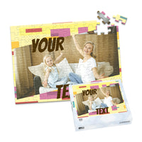 Text Retro Photo Puzzle - 100 piece and box