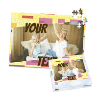 Text Retro Photo Puzzle - 252 piece and box