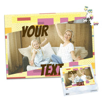 Text Retro Photo Puzzle - 500 piece and box