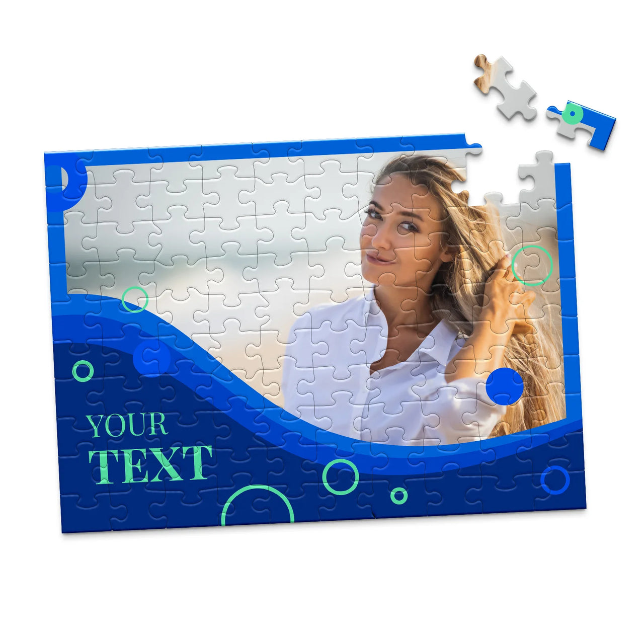 Text Ocean Wave Photo Puzzle - 100 piece