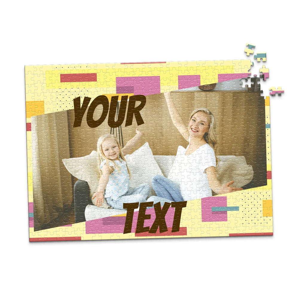 Add text to photo puzzle 