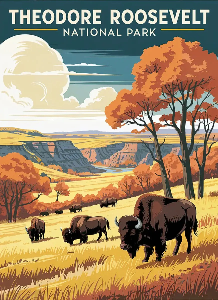 Theodore Roosevelt National Park Puzzle Bisons by MakeYourPuzzles