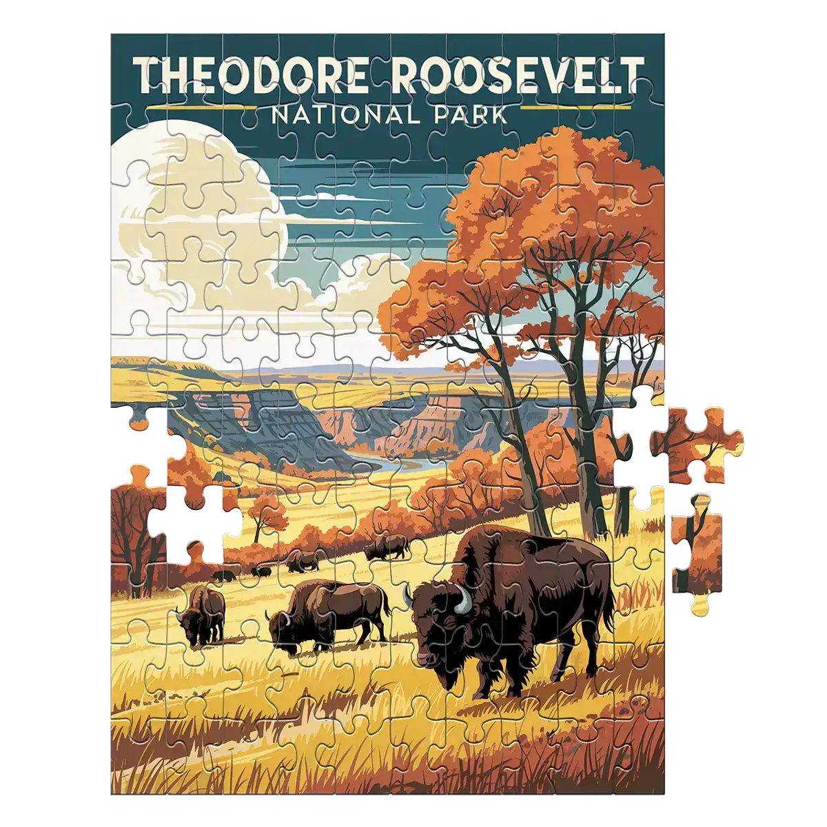 Theodore Roosevelt National Park 100 piece puzzle by MakeYourPuzzles