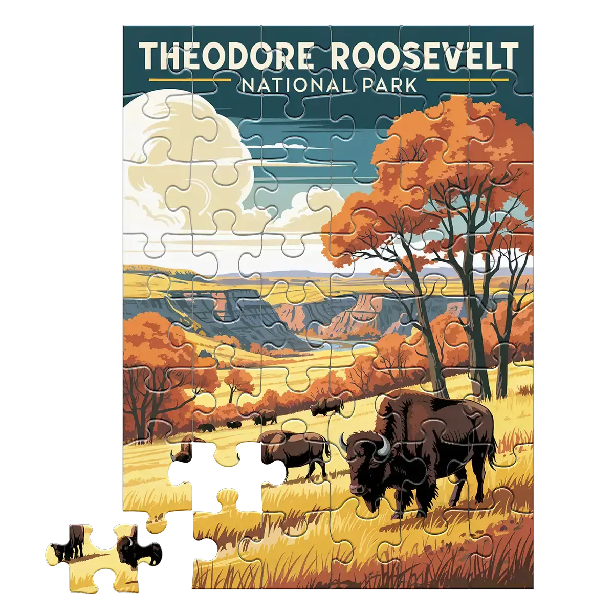 Theodore Roosevelt National Park 48 piece puzzle by MakeYourPuzzles