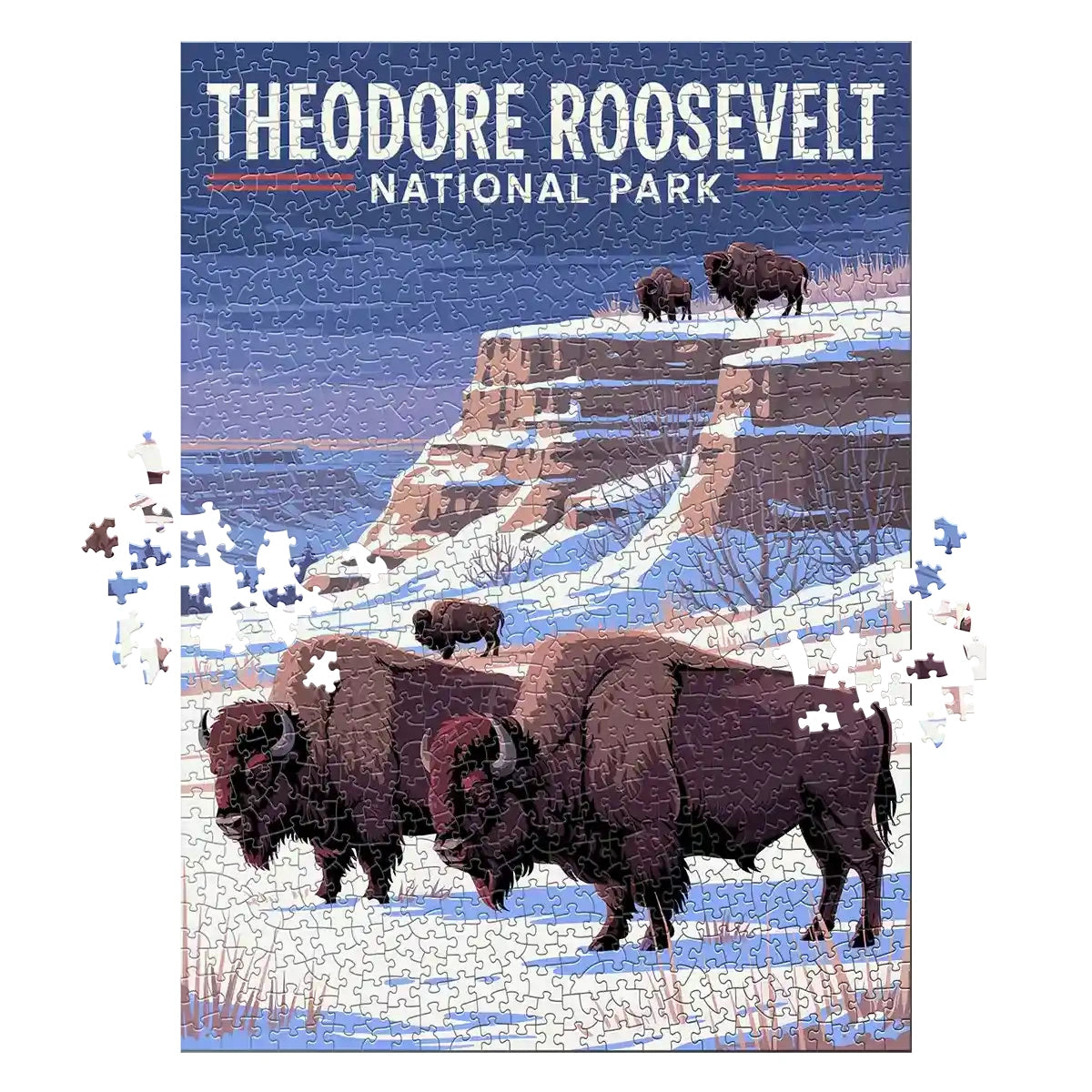 Theodore Roosevelt National Park Winter 1000 piece puzzle by MakeYourPuzzles