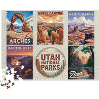 Thumbnail for Utah National Parks Collage Puzzle 1000 pieces by MakeYourPuzzles | Collage Puzzle of all 5 National Parks in Utah 