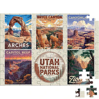 Thumbnail for Utah National Parks Collage Puzzle 100 pieces by MakeYourPuzzles | Collage Puzzle of all 5 National Parks in Utah 