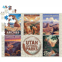 Thumbnail for Utah National Parks Collage Puzzle 252 pieces by MakeYourPuzzles | Collage Puzzle of all 5 National Parks in Utah 