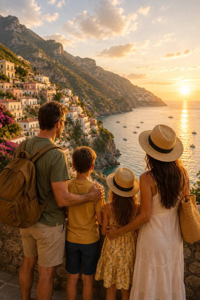 Family vacation in the Mediterranean inspiring a vacation photo puzzle