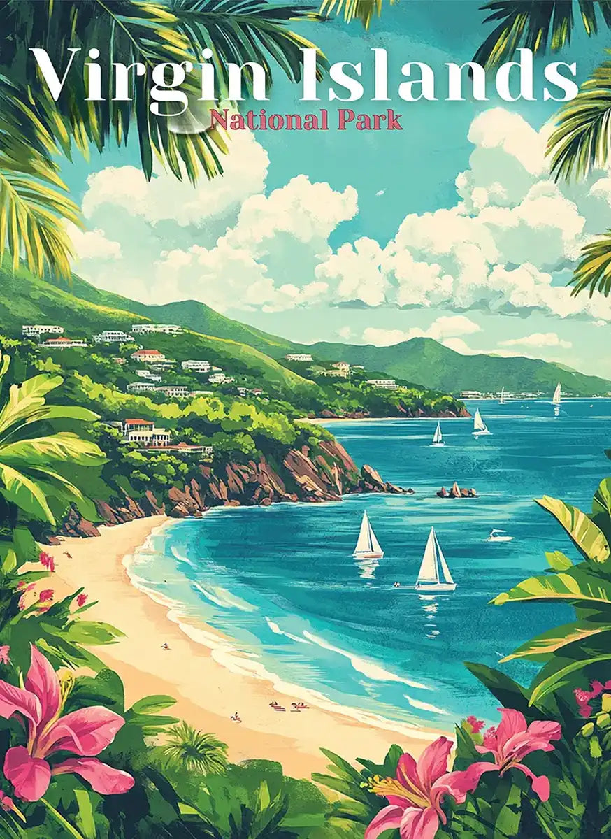 Virgin Islands National Park Puzzle WPA Style by MakeYourPuzzles