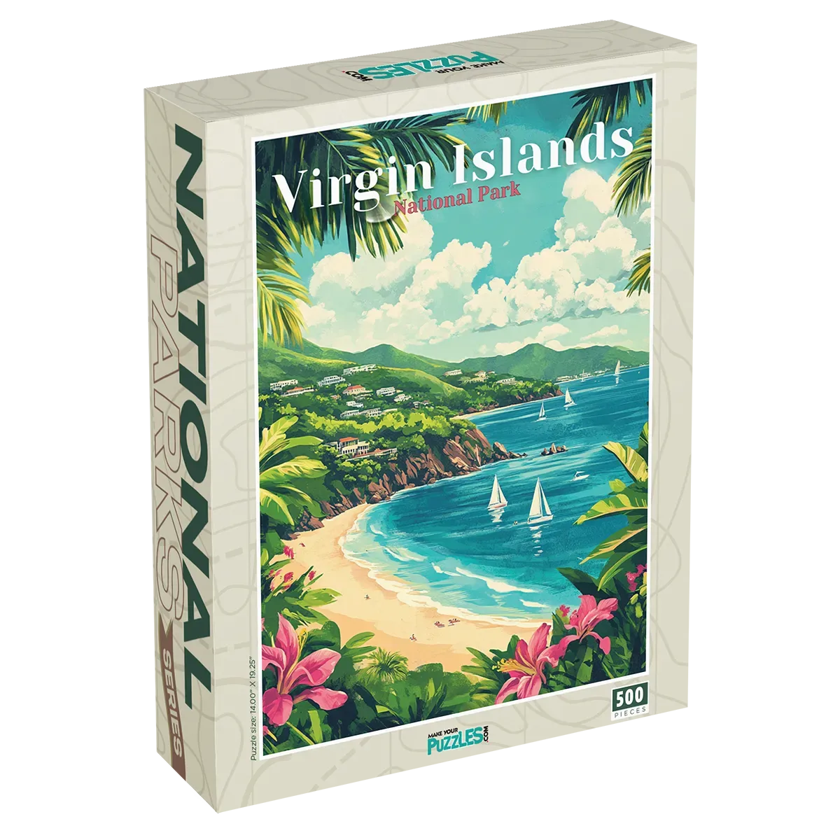 Virgin Islands National Park 500 piece puzzle box by MakeYourPuzzles
