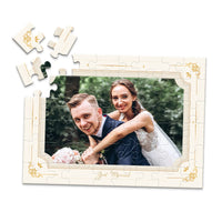 Wedding Gold Elegant Photo Puzzle - 100 piece and box