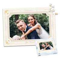 Wedding Gold Elegant Photo Puzzle - 500 piece and box