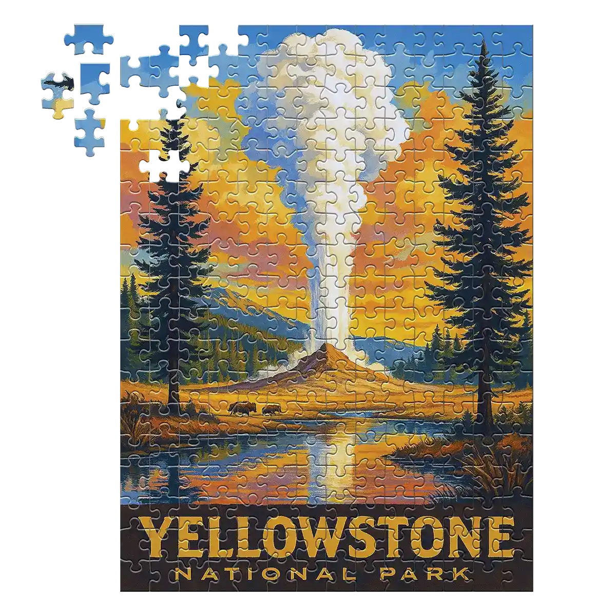 Yellowstone National Park Geyser 252 piece puzzle by MakeYourPuzzles