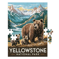 Thumbnail for Yellowstone National Park Grizzly Family 100 piece puzzle by MakeYourPuzzles